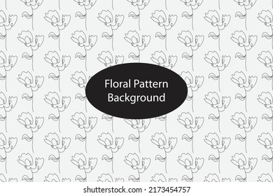 Hand drawn outline floral isolated on white background