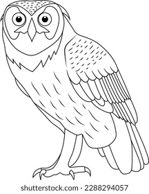 Ilustración de esquema de búho para el libro de coloreado. ilustración de pájaro. arte de la línea de búho. Diseño de tatuajes de búho. Ilustración del derrame de búho. 