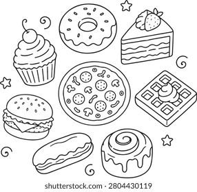 Hand drawn outline vector