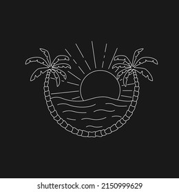 Hand drawn outline vector illustration.