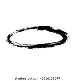Hand drawn oval and circular doodle lines with brush, pen, and marker strokes. Sketch-style highlights and underlines for emphasis. Flat vector illustration isolated on white background.