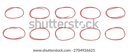 Hand drawn oval doodle line stroke icon vector. Line oval round vector brush stroke symbol. vector illustration.