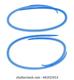 hand drawn oval highlighter for marking text