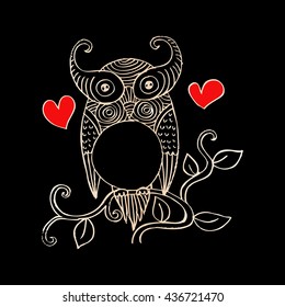 hand drawn owl 