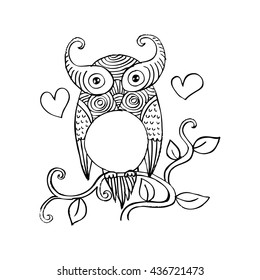 hand drawn owl 