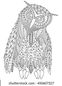 hand drawn owl coloring page