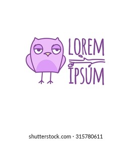 Hand drawn owl logo