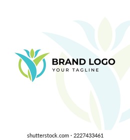 plantilla del logotipo de la terapia de ozono dibujado a mano
