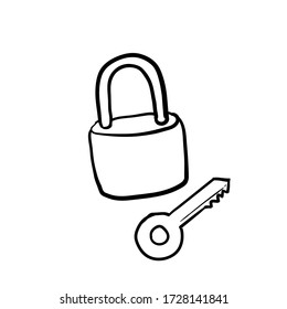 hand drawn padlocks 