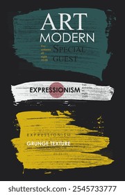 Hand drawn paint bold brush strokes,  thick grunge lines and rectangle shapes. Sketchy bold horizontal lines text frames. Ink brush strokes and banners. Vector grunge high resolution textures.