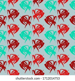 Hand drawn paint brush art. Texture of ink multicolored stains and drops. Stylish polka dot. Painted repeat texture. Monochrome turquoise background.