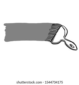 hand drawn paint brush doodle