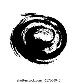 Hand Drawn Paint Brush Stroke Isolated On White Background. Vector