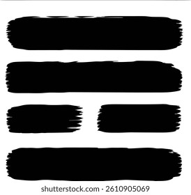 Hand Drawn Paint Grunge Brush Strokes Vector Illustration Design