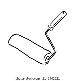 Hand Drawn Paint Roller Illustration Paint Stock Vector (royalty Free 