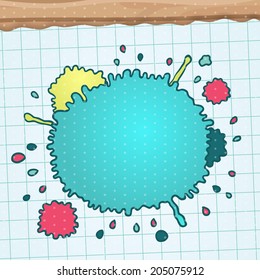 Hand drawn paint splash banner