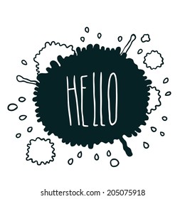 Hand drawn paint splash banner