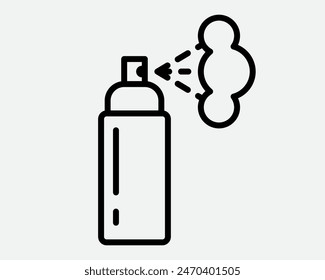 Icono de botella de pintura dibujada a mano. Aerógrafo línea simple graffiti arte aerosol globo logo.