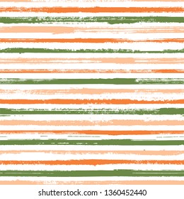 Hand drawn paint stripes fabric print seamless vector. Ethnic abstract design. Hand painted stripes vintage fabric print design. Curtains old style pattern. Seamless casual lines background.