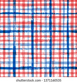 Hand drawn paint stripes fabric print seamless vector. Dry ink art lines background. Hand painted stripes vintage fabric print design. Ethnic abstract design. Original decor lines pattern.