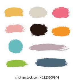 Hand drawn paint strokes.