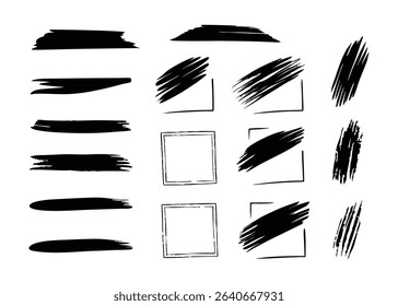 Hand Drawn Paint Strokes Collection