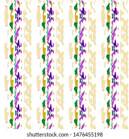 Hand Drawn, Paint Texture. Shibori Seamless Pattern. Traditional Graphic Hand Drawn Painted.  Sepia Yellow Folk Summer Modern Canvas.  Graphic Ornamental Ikat Mosaic.