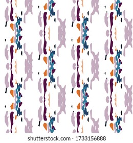 Hand Drawn, Paint Texture. Shibori Seamless Pattern. Traditional Graphic Hand Drawn Painted.  Bordo Gray Folk Modern Native Bed Linen.  Geometric Organic Tie dye Pattern.