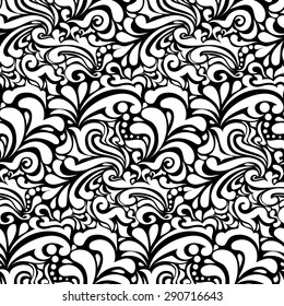 Hand drawn painted seamless Ornament pattern Vector version