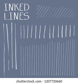 Hand drawn and painted vector graphics squiggles lines 