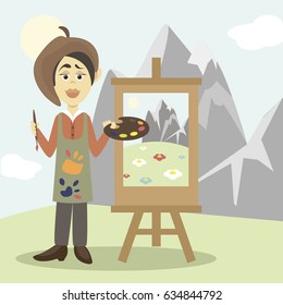 Hand drawn painter