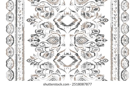 Hand drawn paisley. Henna mehndi pattern. Henna paisley pattern."This content was created using vector drawing tools and software, not generated by AI"