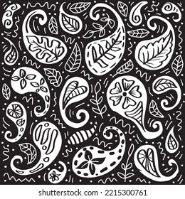  Estilo de doodle con patrón de paisajes dibujado a mano 