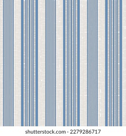 Hand drawn pale earthly striped pattern pastel blue strokes. vector grunge stripes vertical seamless vector. Ink paint line with torn linen effection linen textured.