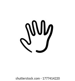 Palmita dibujada a mano. Icono de vector simple