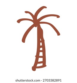 Elemento de palmera dibujado a mano