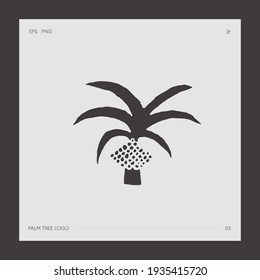 Logotipo de palmera dibujado a mano