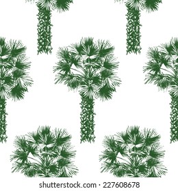 hand drawn palm tree seamless