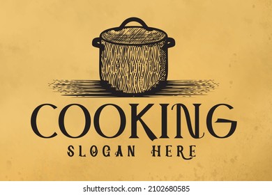 hand drawn pan, kitchen restaurant logo Designs Inspiration