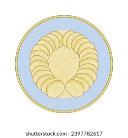 Vector de ilustración de crepes dibujados a mano