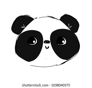 Hand Drawn Panda Bear, Cute sketch Panda 