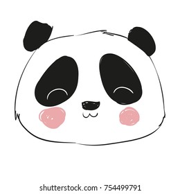 Hand Drawn Panda Bear Vector Illustration