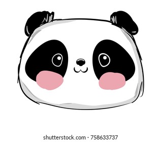 Hand Drawn Panda Bear Vector Illustration