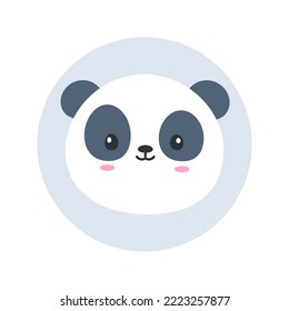 Hand drawn panda faces simple 
vector design