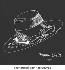 hand drawn panna cotta