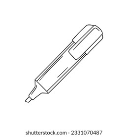 Hand drawn paper binder clip icon. Doodle paper binder clip icon in vector. Isolated illustration of doodle paper binder clip in vector.