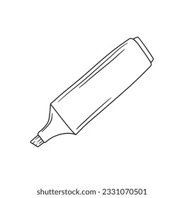 Hand drawn paper binder clip icon. Doodle paper binder clip icon in vector. Isolated illustration of doodle paper binder clip in vector.