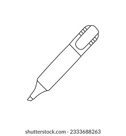 Icono de clip de encuadernador de papel dibujado a mano. Icono de clip de encuadernador de papel Doodle en vector. Ilustración aislada del clip de encuadernador de papel doodle en el vector.