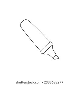 Hand drawn paper binder clip icon. Doodle paper binder clip icon in vector. Isolated illustration of doodle paper binder clip in vector.