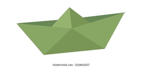Hand drawn paper boat design element